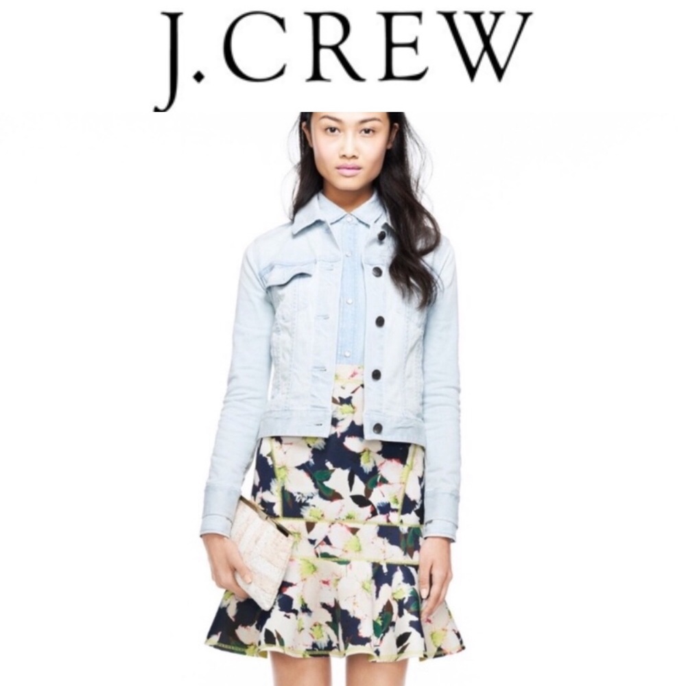 J crew surf floral fit and flare scuba skirt SZ 6